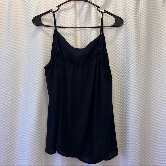LOFT High Neck Camisole Shell Navy - Picture 4 of 4